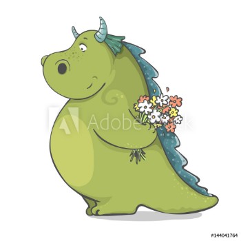 Picture of Cute cartoon dragon 